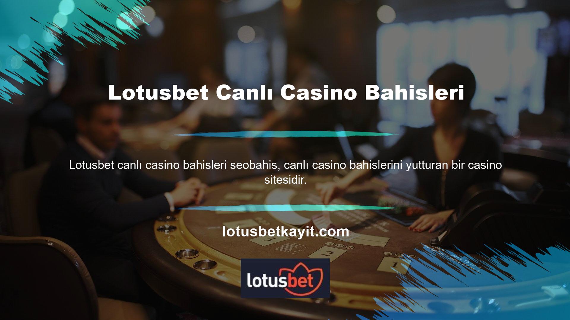 Bahis sitelerinde spor bahisleri dışında en popüler bahis türü canlı casinolardır