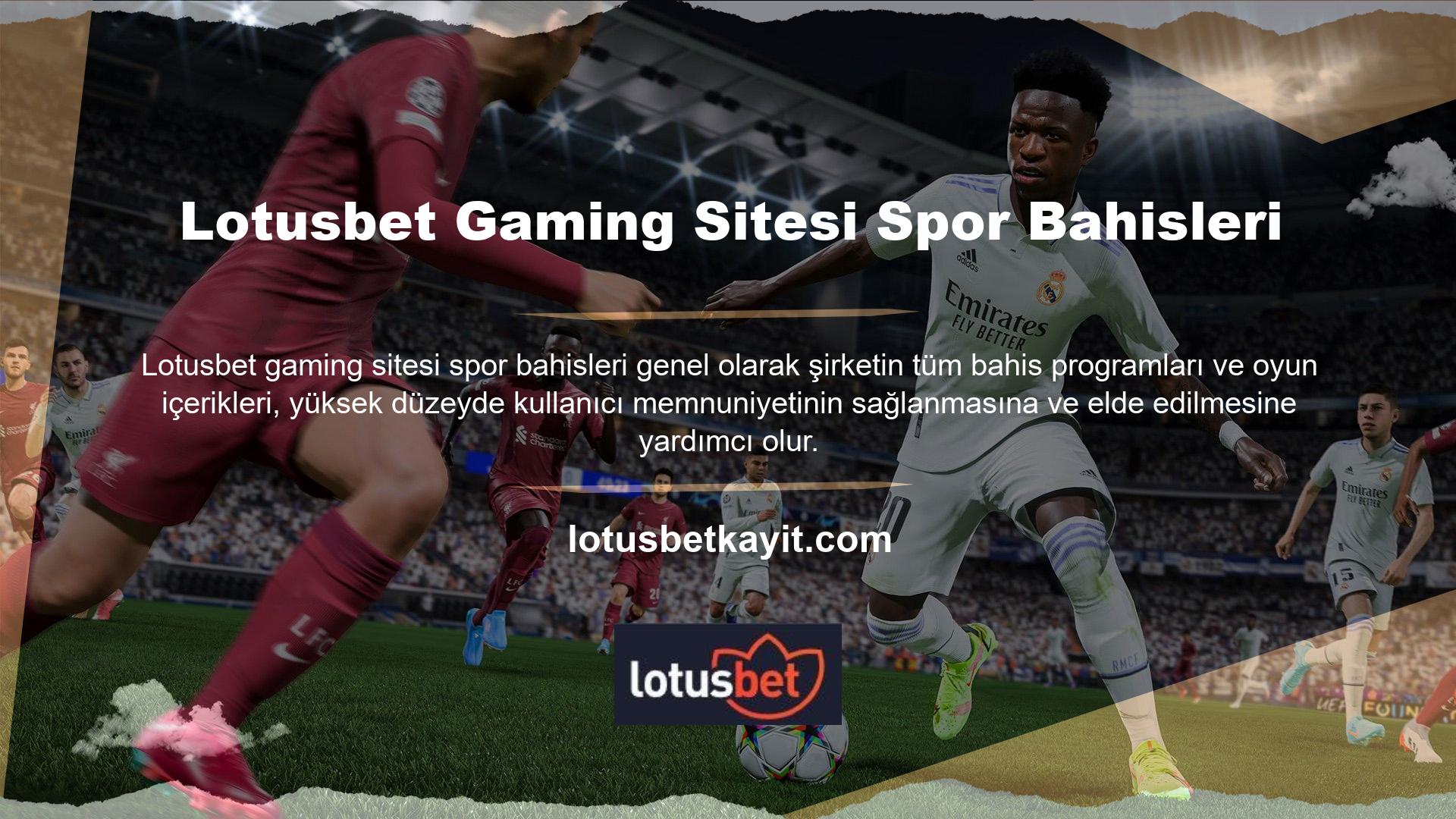 Bu nedenle Lotusbet oyun sitesinin çevrimiçi canlı bahis ve çevrimiçi bahis yayınları, çeşitli oyunlarda çok büyük ödüller kazanmanızı sağlayan kuponlar yerleştirerek spor bahislerini çok karlı hale getiren yüksek kaliteli bir program oluşturabilir