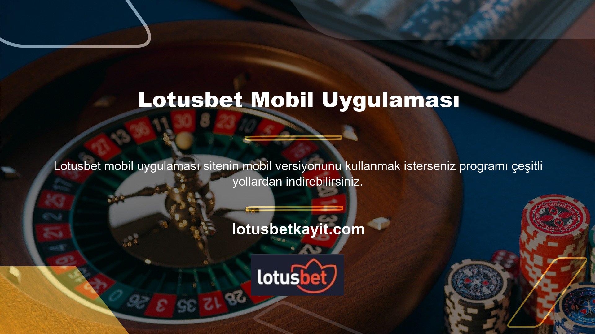 Yeni Lotusbet giriş adresiniz ile web sitesinde ana Lotusbet mobil uygulamasını doğrudan cep telefonunuzdan indirebileceğiniz bir sayfa açılacaktır