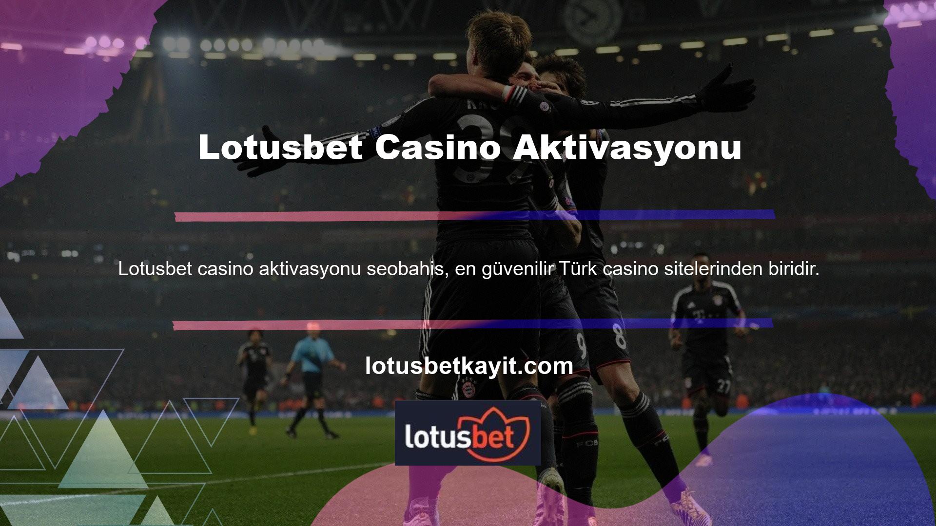 Lotusbet Casino Aktivasyonuna katılın ve oyundaki en iyi casino ve oyun deneyimiyle kazanmaya başlayın! Lotusbet Giriş butonunu kullanarak Lotusbet doğrudan erişebilirsiniz